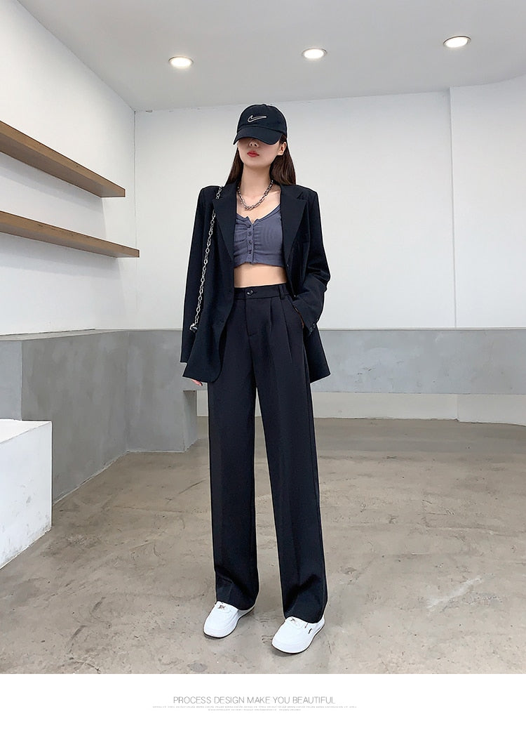 High Waist Loose Wide Leg Pants