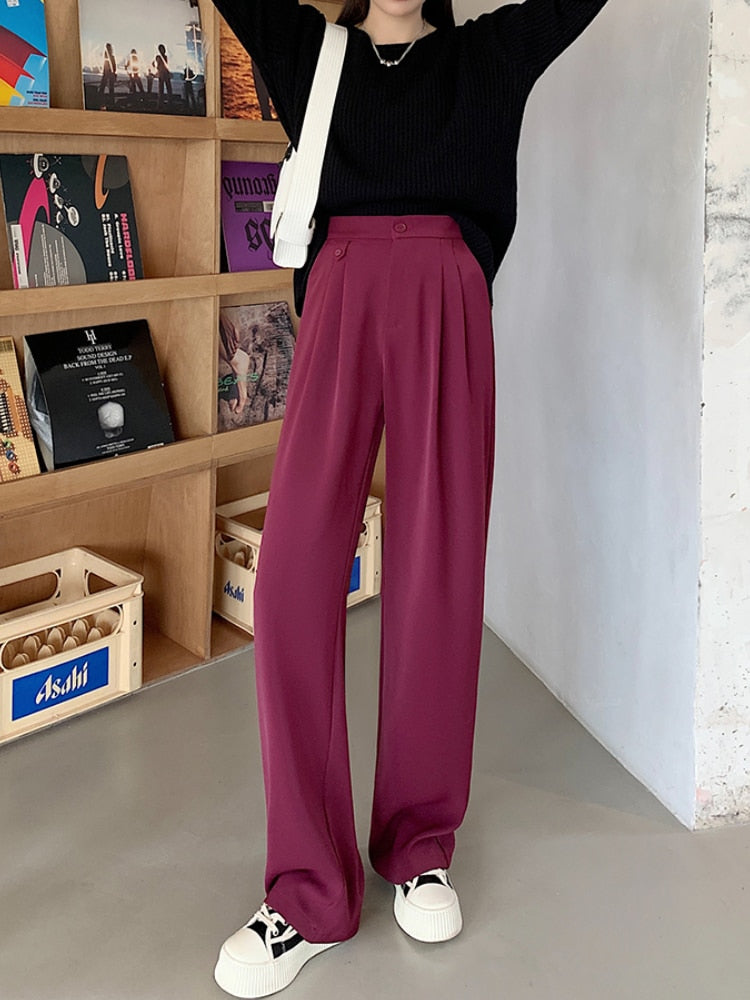 High Waist Loose Wide Leg Pants