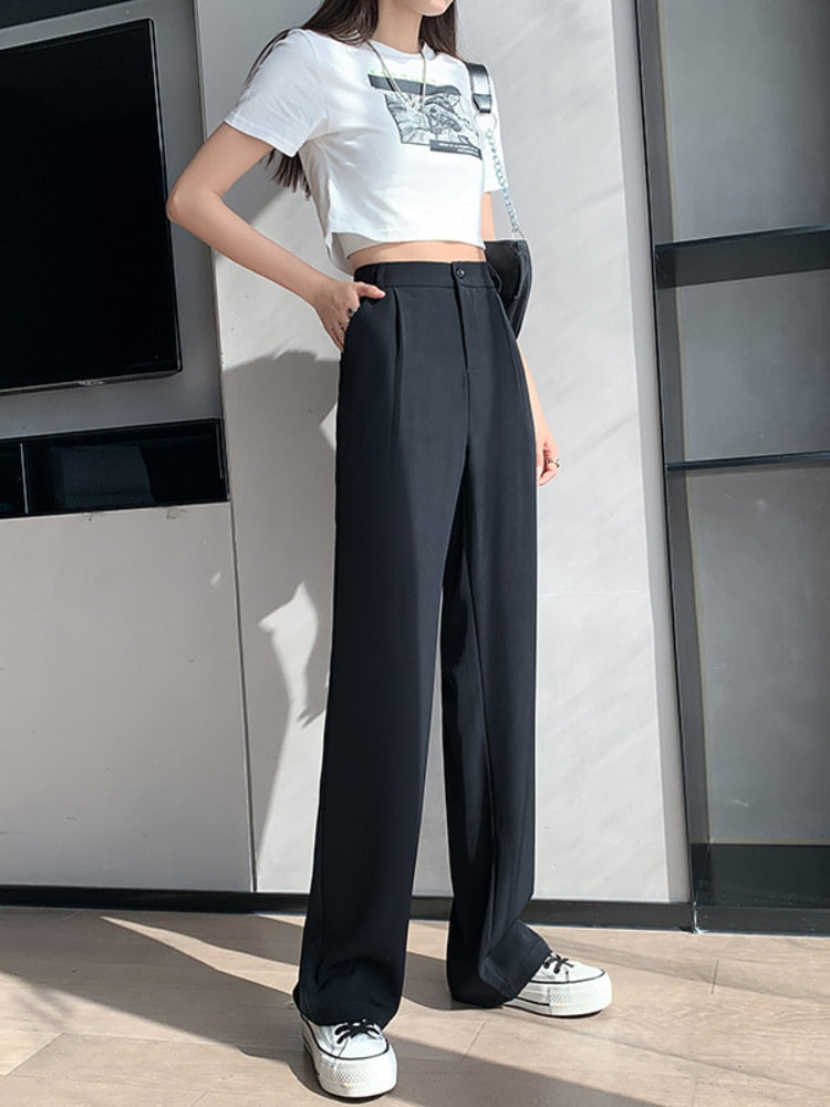 High Waist Loose Wide Leg Pants