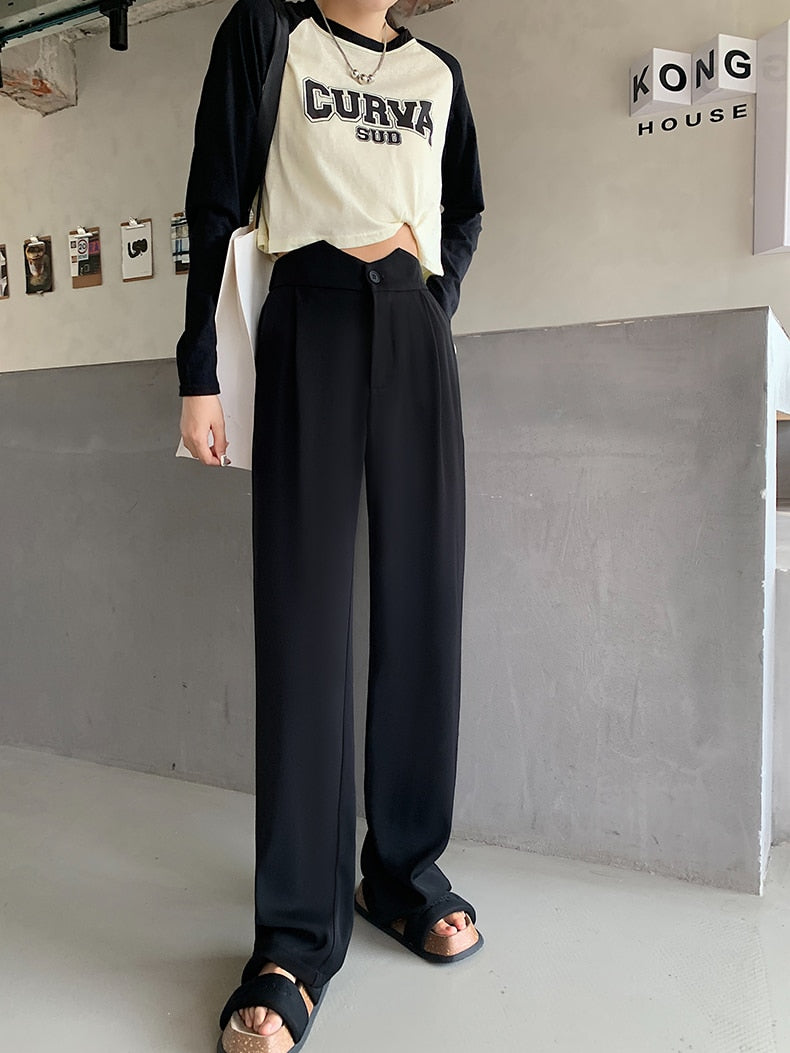 High Waist Loose Wide Leg Pants