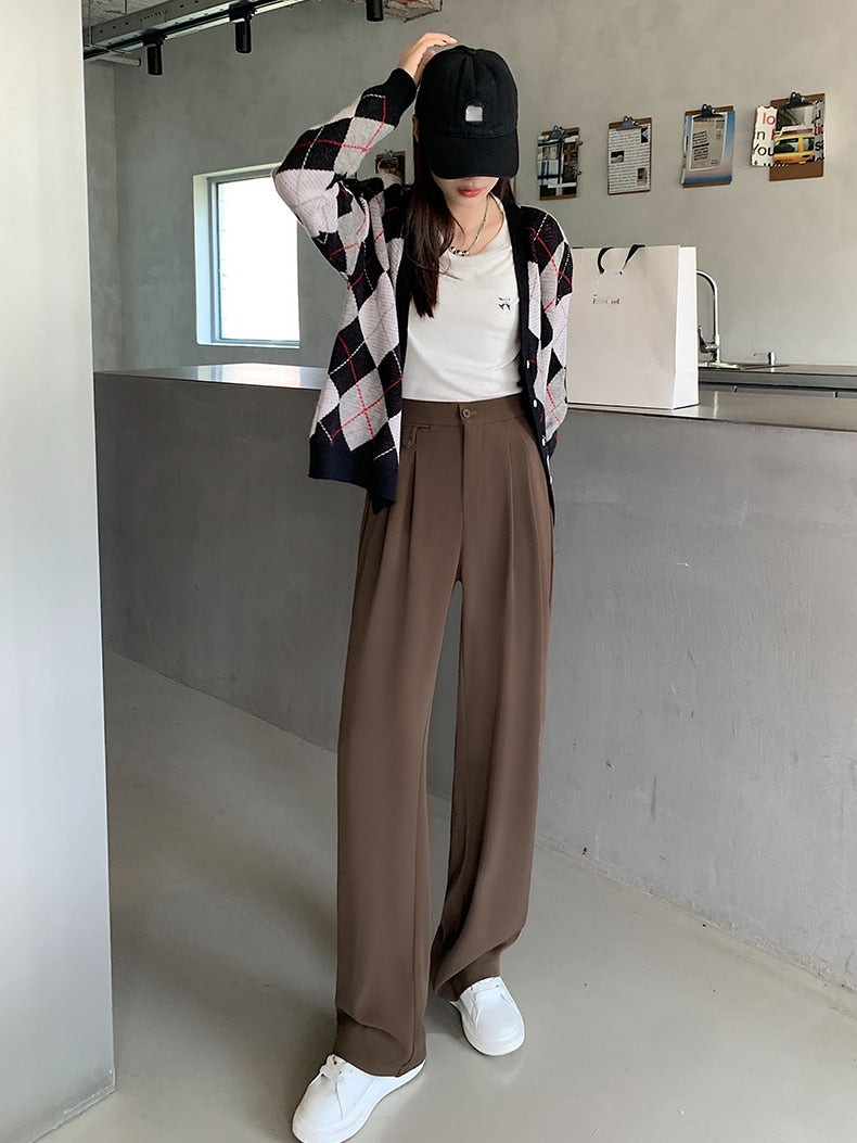 High Waist Loose Wide Leg Pants