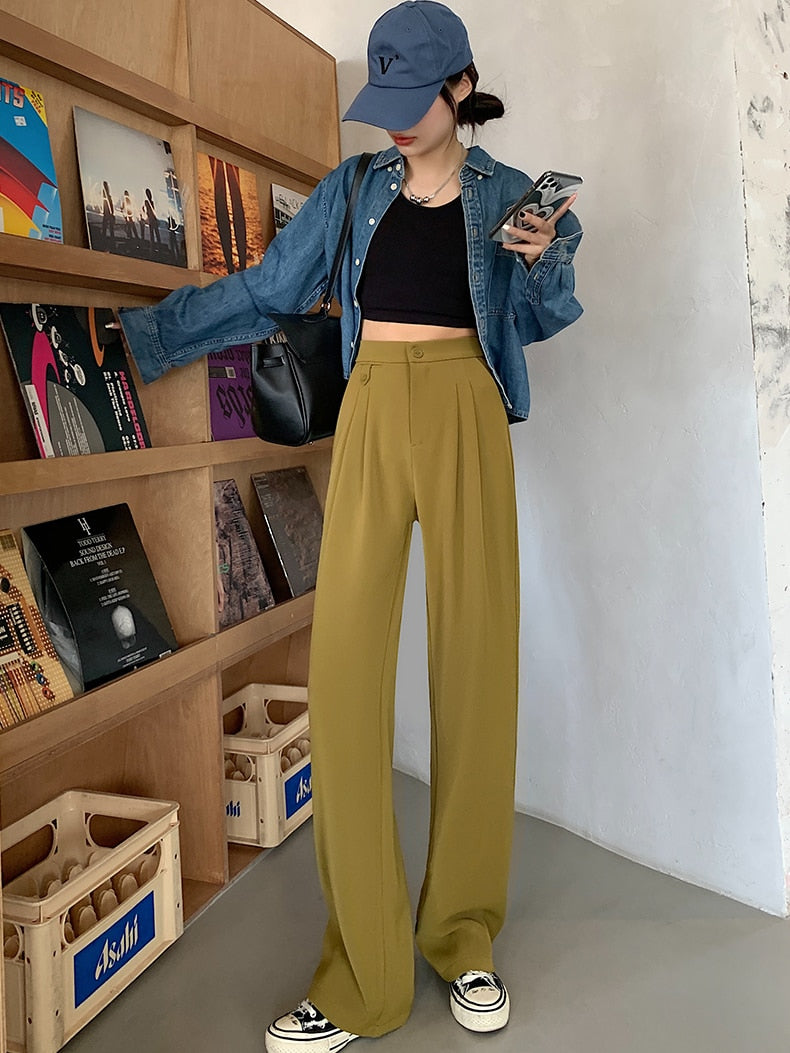 High Waist Loose Wide Leg Pants