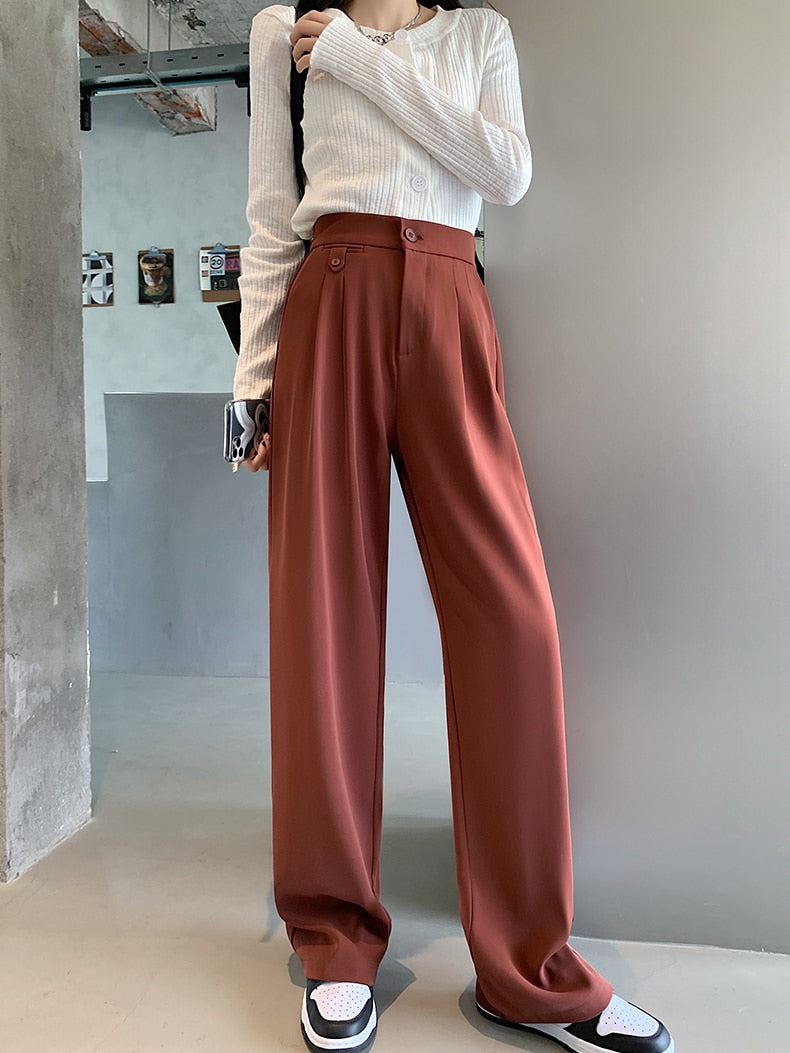 High Waist Loose Wide Leg Pants