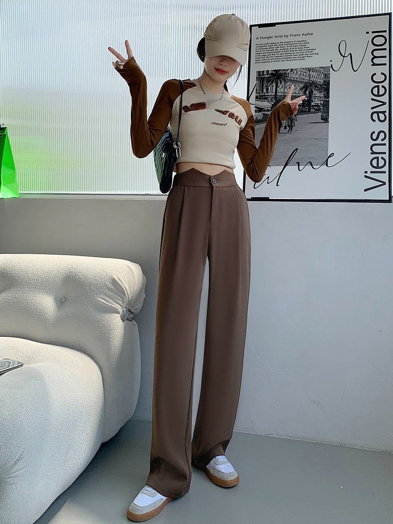 High Waist Loose Wide Leg Pants