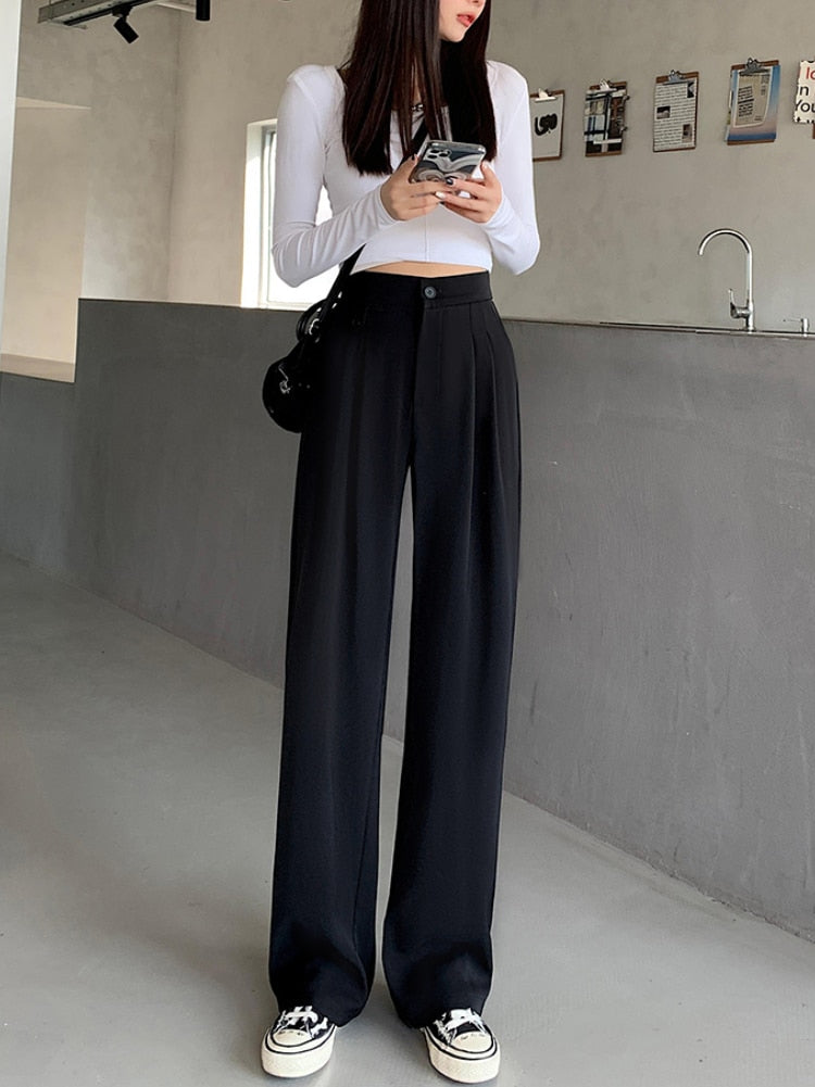 High Waist Loose Wide Leg Pants