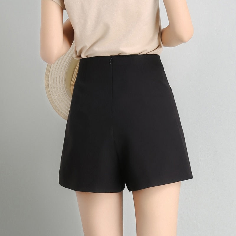 Zip Up Waist Thin Shorts Trouser