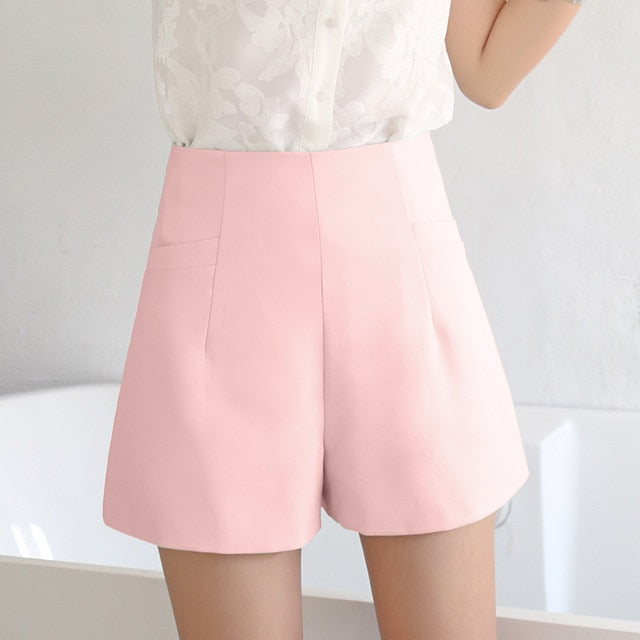 Zip Up Waist Thin Shorts Trouser