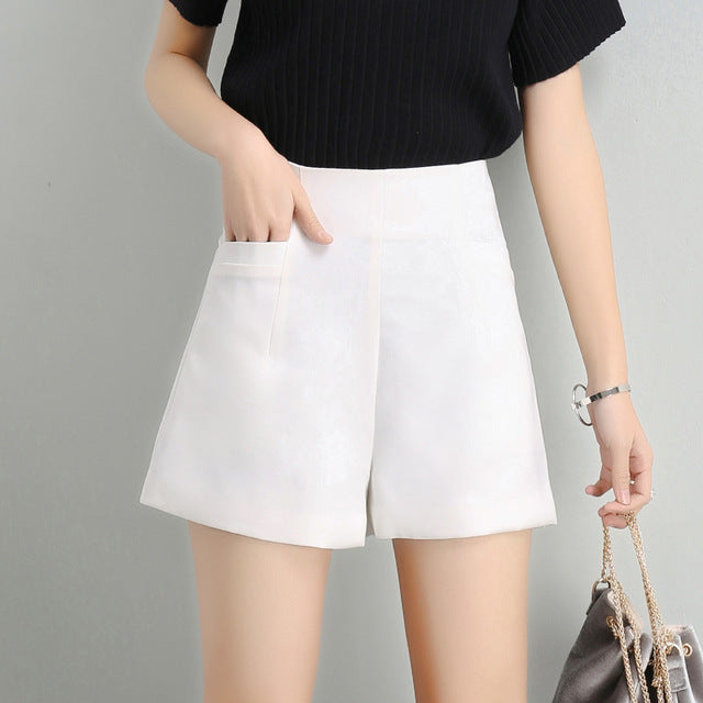 Zip Up Waist Thin Shorts Trouser