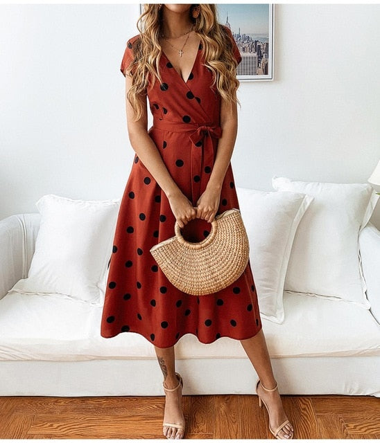 Polka Dot Print Dress