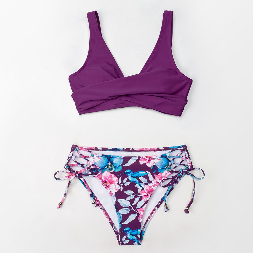 Mid- Waist Bikini Set