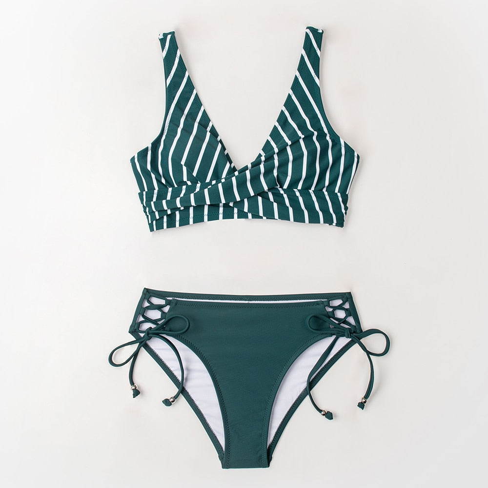 Mid- Waist Bikini Set