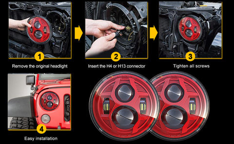 7 inch Spider Headlight for All Vehicles