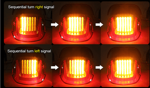 3D Suspension Rear Led Brake Tail Light Upgrade With Turn Signal Lights & License Plate Lights for Harley Motorcycle | LOYO