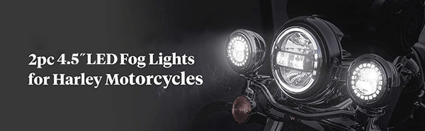 4.5 inch harley motorcycle led fog lights | Passing Lights for Harley Davidson