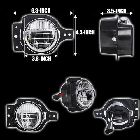 4 inch Smile LED Fog light For Jeep Wrangler JL & JT