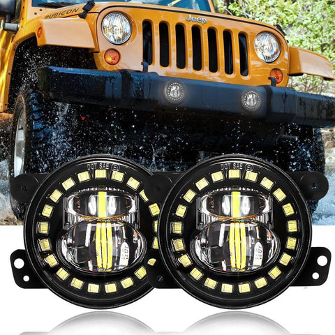 4 inch clock design fog lights for jeep