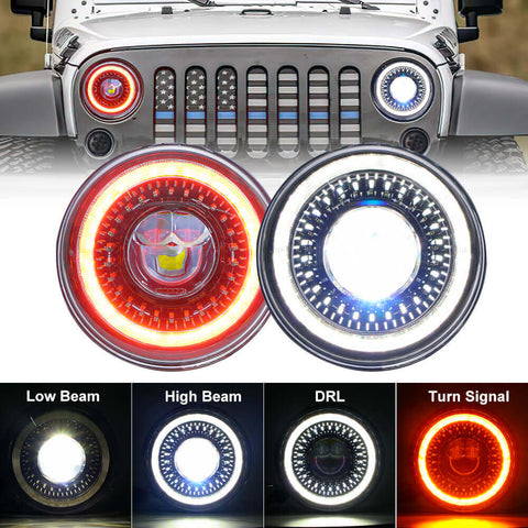 7 inch Jeep Wrangler LED headlights for JK, JT | loyo-led.com