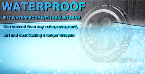 7 inch 45W Headlights with Angel Eye