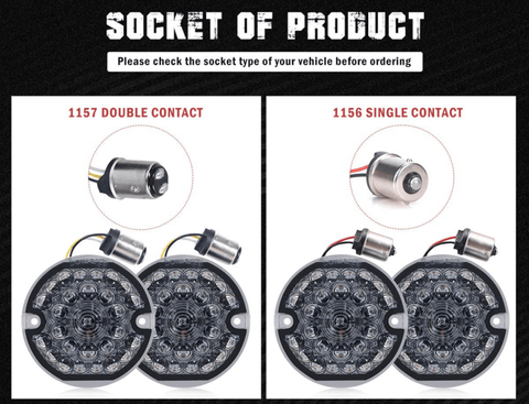 Difference between the 1156 and 1157 socket turn signal indicator/braking light