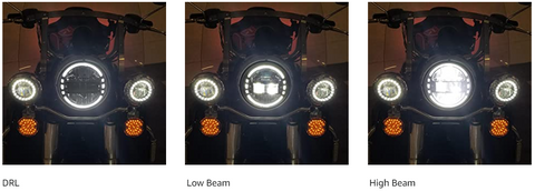 7 inch round led headlight for harley motorcycle