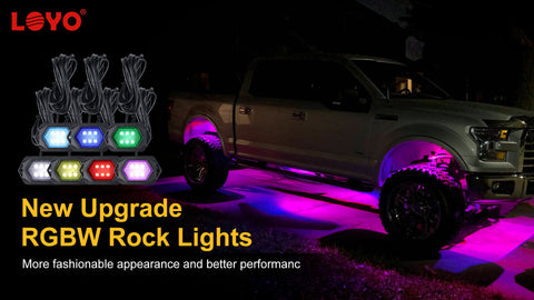 LOYO Upgrade RGBW Rock Lights for Trucks