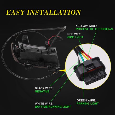 LOYO Fender Turn Signals Light With Sequential Light for JL JT