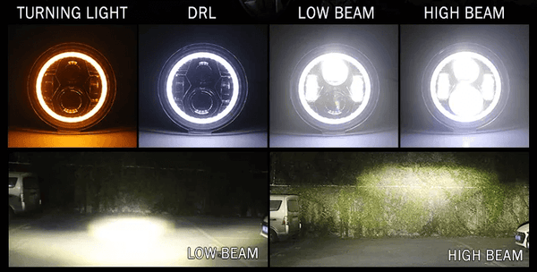 7 inch Round Jeep LED headlights SPIDER headlight | Jeep Wrangler | LOYO