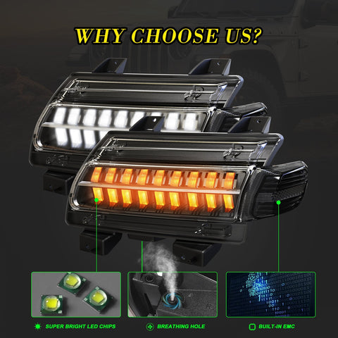 LOYO Fender Turn Signals Light With Sequential Light for JL JT