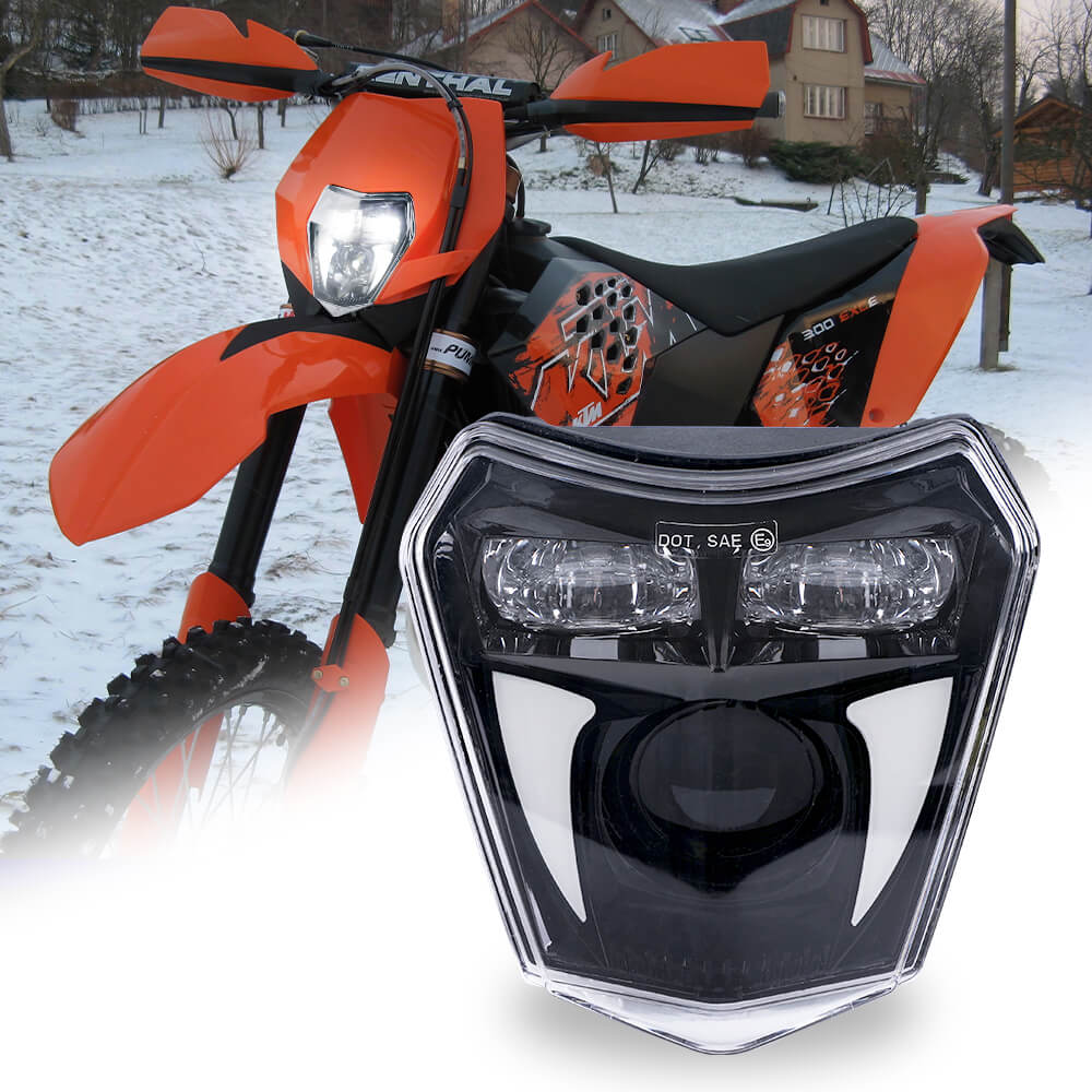 Dirt bike Headlight, 65w LED Headlamp Compatible with Dirt Bikes Off Road XC SX SX-F SXF EXC EXC-F Dirt Pit Bike ATV