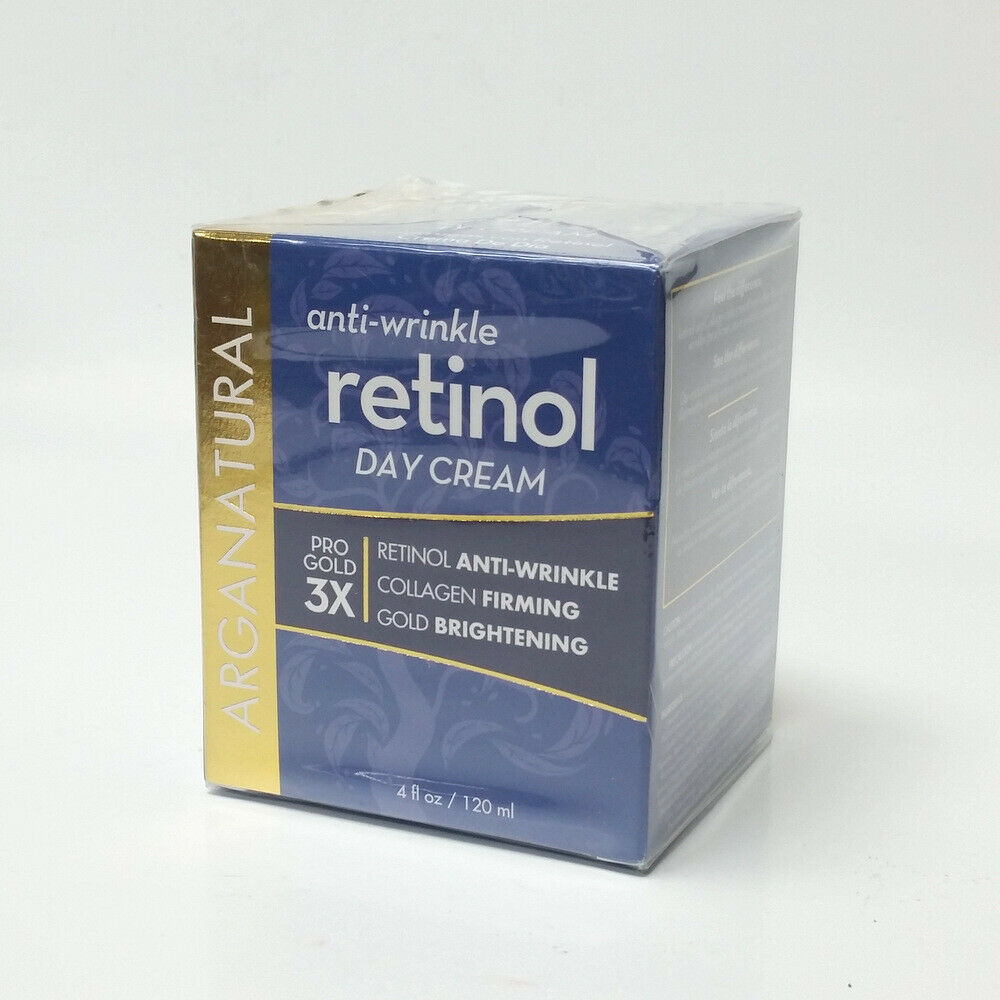 Arganatural Anti Wrinkle Retinol Collagen & Gold Day Cream 4 oz 120 mL