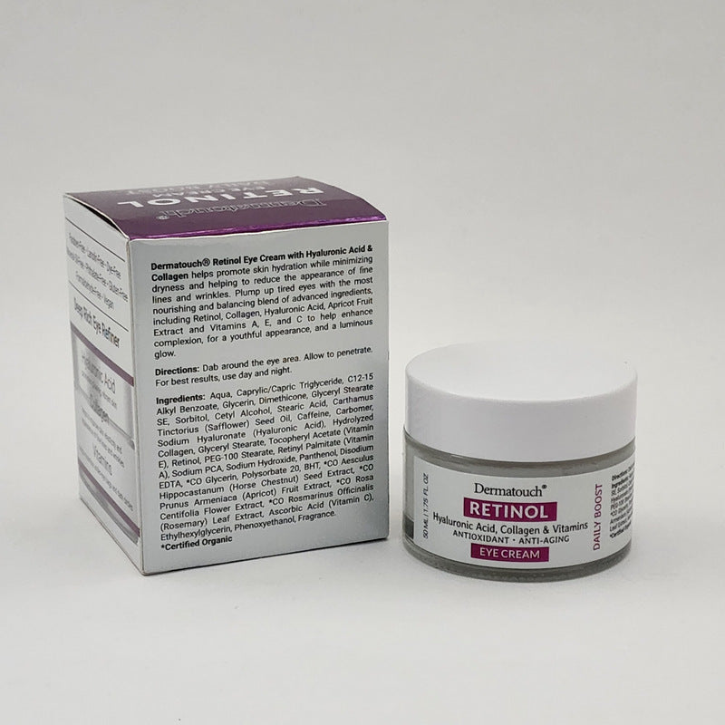 Dermatouch Retinol Hyaluronic Acid Collagen Vitamins Anti-aging Eye Cream 1.75oz