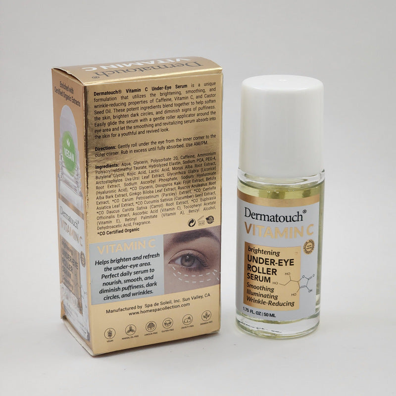 Dermatouch Vitamin C Brightening Under-Eye Roller Serum Smoothing 1.75 oz