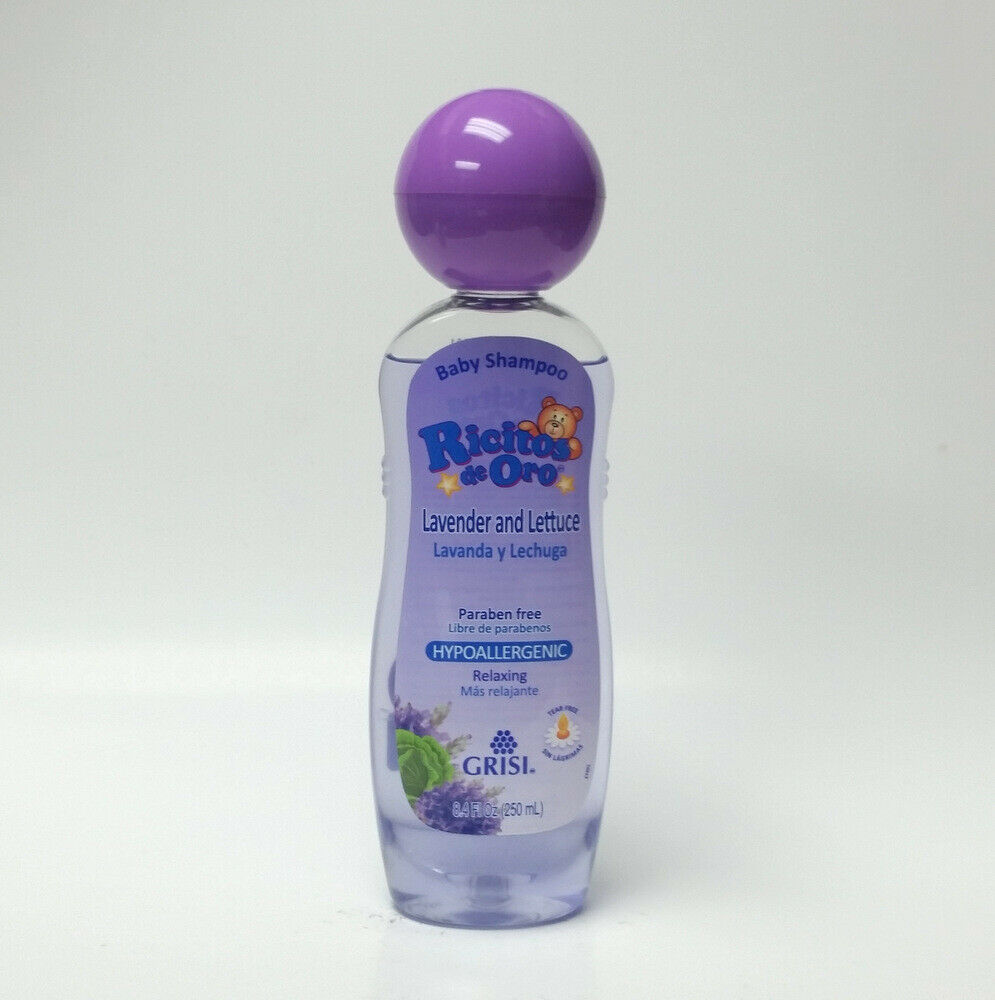 Grisi Ricitos De Oro Lavender & Lettuce Shampoo 8.4 oz 250 mL Paraben Tear Free