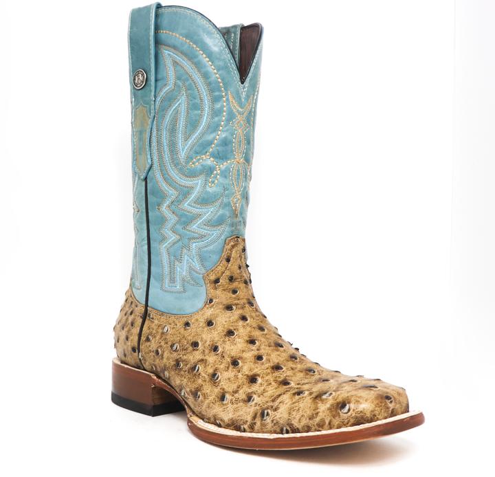 TANNER MARK OSTRICH AND TURQUOISE BOOTS