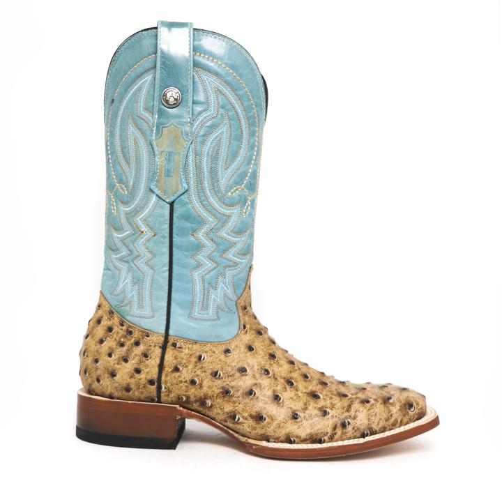 TANNER MARK OSTRICH AND TURQUOISE BOOTS