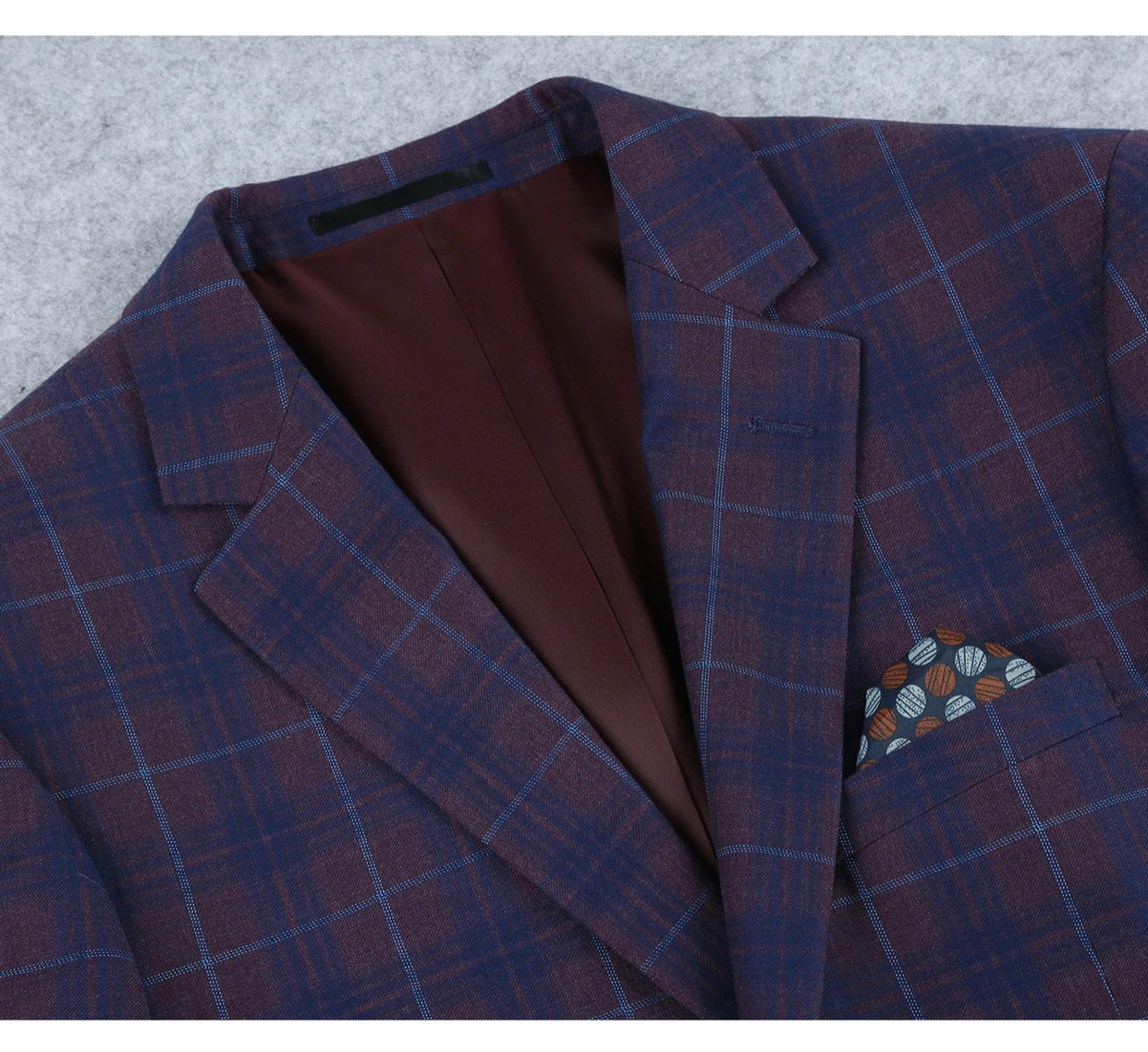 RENOIR 2 BUTTON SLIM FIT BLAZER PREMIUM PLAID SPORT COAT