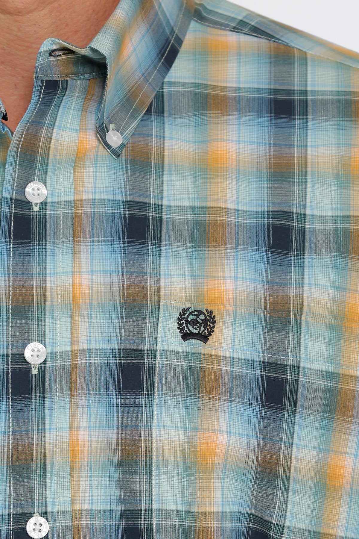 CINCH OMBRE PLAID LS BUTTON SHIRT