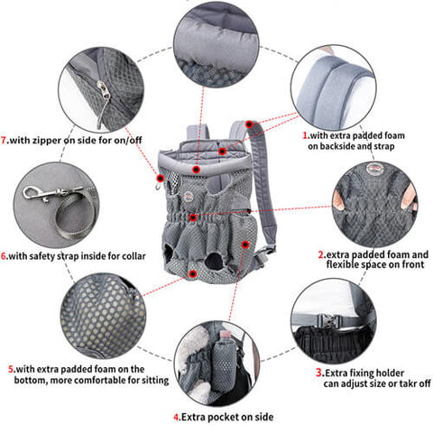 Pet Dog Carrier Front Chest Backpack Pet Cat Puppy Tote Holder Bag