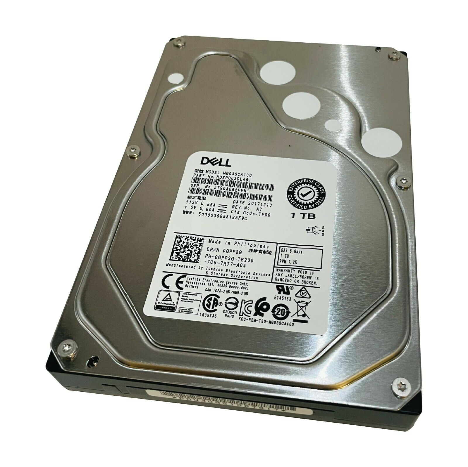 Dell NEW (SAS) 0GPP3G MG03SCA100 1TB 3.5