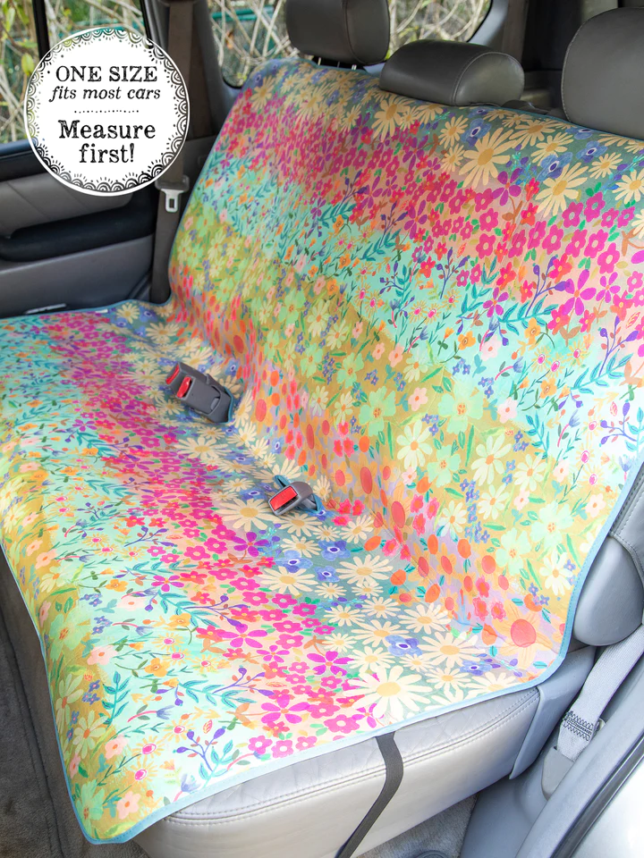 Wildflower Border Back Seat Cover