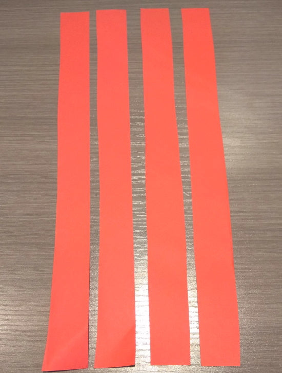 4 red strips side by side