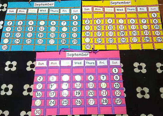 DIY Calendars for bulletin board