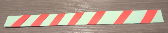 Candy cane striped basket handle