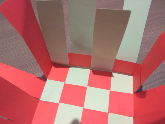 Inside view of first woven side strip