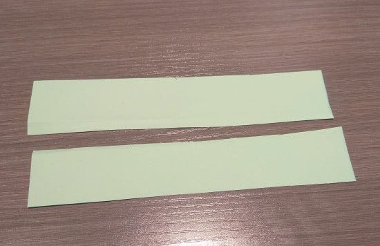 Extra strips cut in half