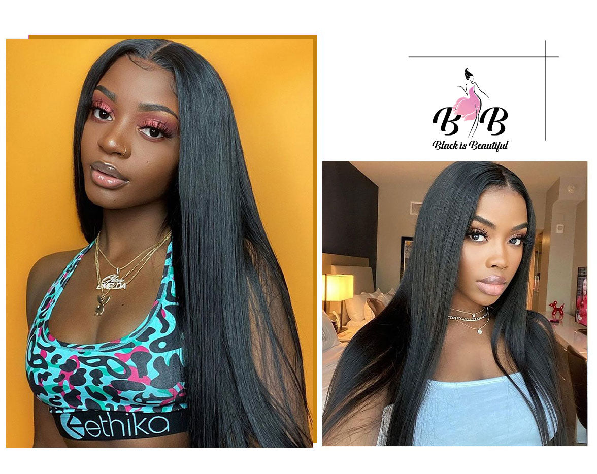straight lace front wig human hair