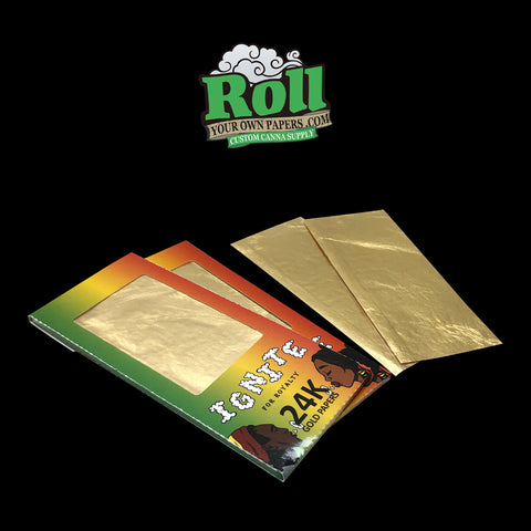 Gold Rolling paper - cannabis swag