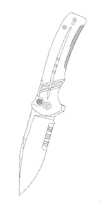 Civivi clip plain titanium clip with 3 sets titanium screws - T001C