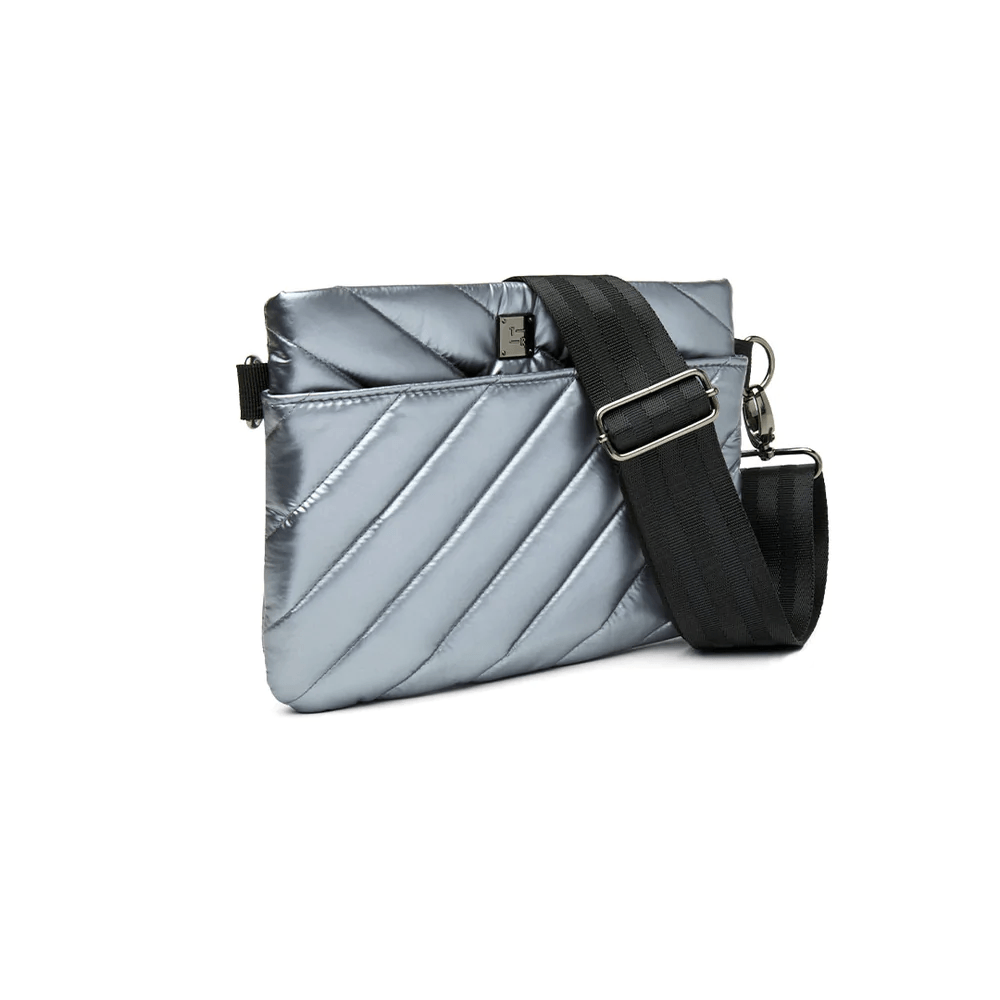 Diagonal Bum Bag 2.0- Pearl Silver