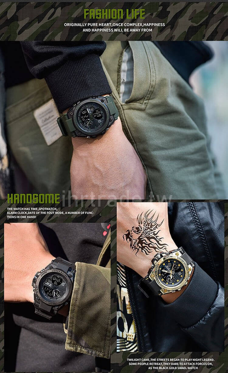 Ihrtrade,Outdoors Equipment,TWAH030586,Tactical Watches,Real Military Watches